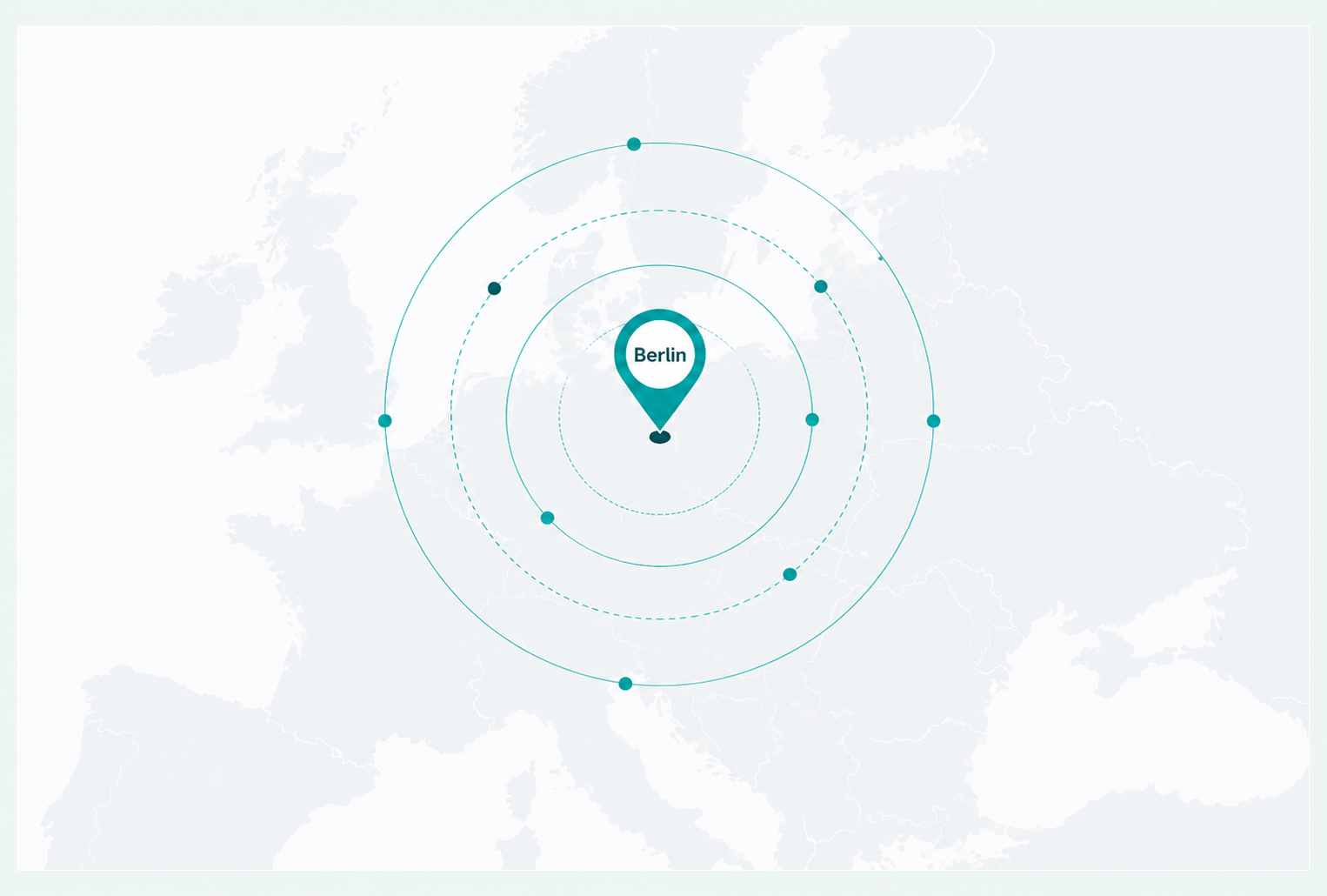 Map, Strategic Location of Berlin